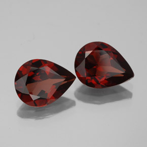 캐럿 천연 딥 레드 알만딘 가넷 보석, 배 모양, 9.1×7 mm, VVS-VS