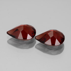 캐럿 천연 딥 레드 알만딘 가넷 보석, 배 모양, 9.1×7 mm, VVS-VS