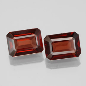 캐럿 천연 딥 레드 알만딘 가넷 보석, 에메랄드 컷, 7×5.1 mm, VVS-VS