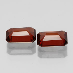 캐럿 천연 딥 레드 알만딘 가넷 보석, 에메랄드 컷, 7×4.9 mm, VVS-VS