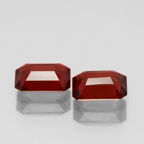 캐럿 천연 딥 레드 알만딘 가넷 보석, 에메랄드 컷, 6.8×5 mm, VS