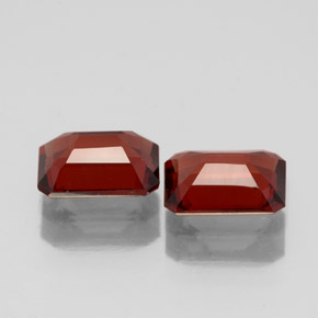 캐럿 천연 딥 레드 알만딘 가넷 보석, 에메랄드 컷, 6.9×5 mm, VS