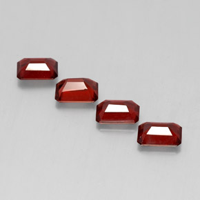 캐럿 천연 딥 레드 알만딘 가넷 보석, 에메랄드 컷, 7.1×5 mm, VS