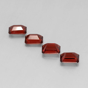 캐럿 천연 딥 레드 알만딘 가넷 보석, 에메랄드 컷, 7×5 mm, VVS-VS