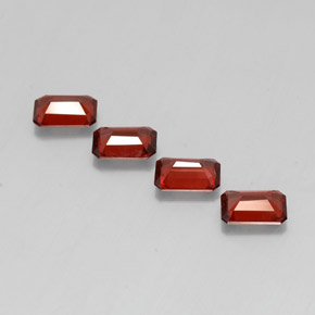 캐럿 천연 딥 레드 알만딘 석류석 보석, 에메랄드 컷, VVS-VS