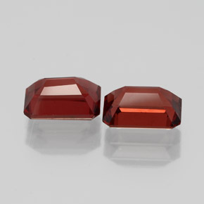 캐럿 천연 딥 레드 알만딘 가넷 보석, 에메랄드 컷, 6.9×4.9 mm, VVS-VS