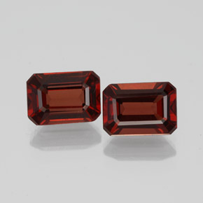 캐럿 천연 딥 레드 알만딘 가넷 보석, 에메랄드 컷, 7×4.9 mm, VVS-VS