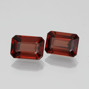 캐럿 천연 딥 레드 알만딘 가넷 보석, 에메랄드 컷, 7×4.9 mm, VVS-VS