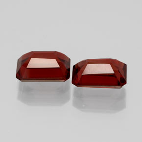 캐럿 천연 딥 레드 알만딘 가넷 보석, 에메랄드 컷, 7×5 mm, VS