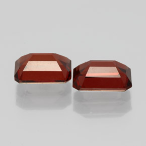 캐럿 천연 딥 레드 알만딘 가넷 보석, 에메랄드 컷, 6.8×5 mm, VVS-VS