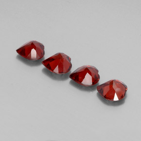 캐럿 천연 딥 레드 알만딘 석류석 보석, 하트 모양, VVS-VS