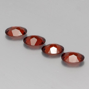 캐럿 천연 딥 레드 알만딘 가넷 보석, 타원형 컷, 7×5 mm, VVS-VS