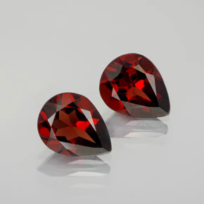 캐럿 천연 딥 레드 알만딘 가넷 보석, 배 모양, 9.2×7 mm, VS