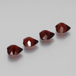 캐럿 천연 딥 레드 알만딘 가넷 보석, 하트 모양, 6.8×6.7 mm, VVS