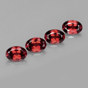 캐럿 천연 딥 레드 알만딘 가넷 보석, 타원형 컷, 7.1×5 mm, VVS