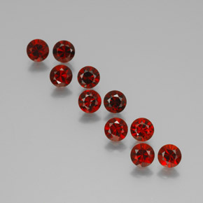 캐럿 천연 딥 레드 알만딘 가넷 보석, 라운드 컷, VVS-VS