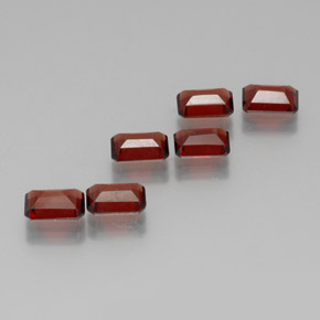 캐럿 천연 빨간색 알만딘 석류석 보석, 에메랄드 컷, VS