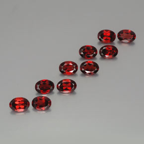8.49캐럿 천연 레드 알만딘 가넷 보석, 타원형 컷, 7×5 mm, VS
