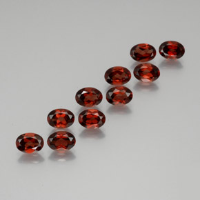 9.47캐럿 천연 레드 알만딘 가넷 보석, 타원형 컷, 7.1×5.1 mm, VS