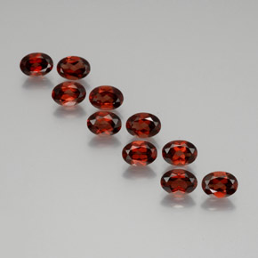 9.47캐럿 천연 레드 알만딘 가넷 보석, 타원형 컷, 7.1×5.1 mm, VS