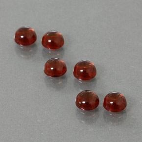 캐럿 천연 레드 알만딘 가넷 보석, 라운드 컷, 4.02 mm, 투명한
