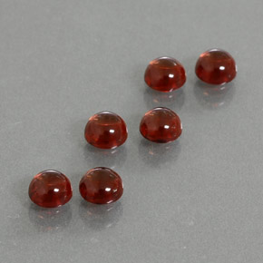 캐럿 천연 레드 알만딘 가넷 보석, 라운드 컷, 4.02 mm, 투명한