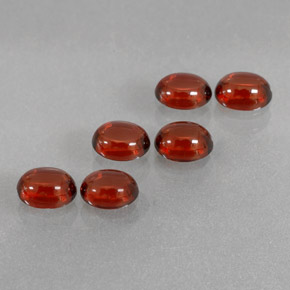 캐럿 천연 레드 알만딘 가넷 보석, 타원형 컷, 5.1×4 mm, 투명한
