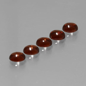 2.58캐럿 천연 빨간색 알만딘 석류석 보석, 타원형 컷, 투명한