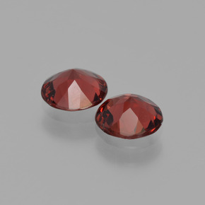 캐럿 천연 레드 알만딘 가넷 보석, 라운드 컷, 5.86 mm, VS