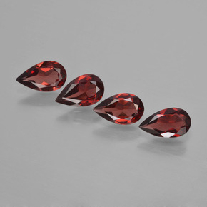 캐럿 천연 레드 알만딘 가넷 보석, 배 모양, 7.7×4.7 mm, VS