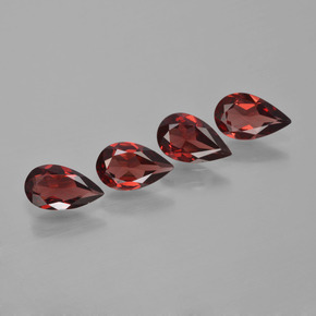 캐럿 천연 레드 알만딘 가넷 보석, 배 모양, 7.7×4.7 mm, VS