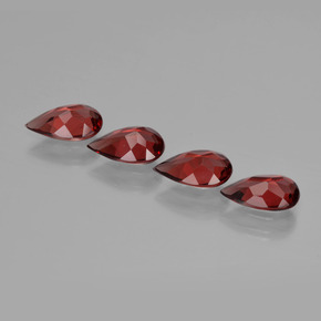 캐럿 천연 레드 알만딘 가넷 보석, 배 모양, 7.7×4.7 mm, VS