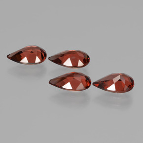 캐럿 천연 빨간색 알만딘 석류석 보석, 배 모양, VS