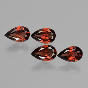 캐럿 천연 레드 알만딘 가넷 보석, 배 모양, 7.7×4.8 mm, VVS-VS