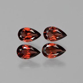 캐럿 천연 레드 알만딘 가넷 보석, 배 모양, 7.7×4.8 mm, VVS-VS