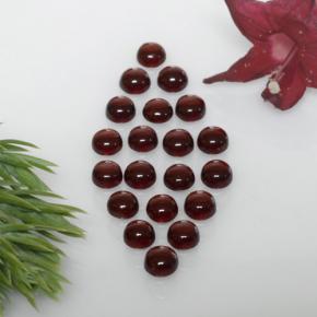 3.87캐럿 천연 딥 레드 알만딘 가넷 보석, 라운드 컷, 3.19 mm, 투명한