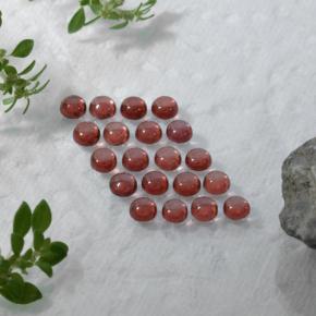 3.24캐럿 천연 빨간색 알만딘 석류석 보석, 라운드 컷, 투명한