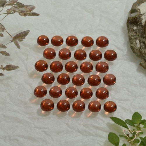 4.98캐럿 천연 딥 로즈 레드 알만딘 석류석 보석, 라운드 컷, 투명한