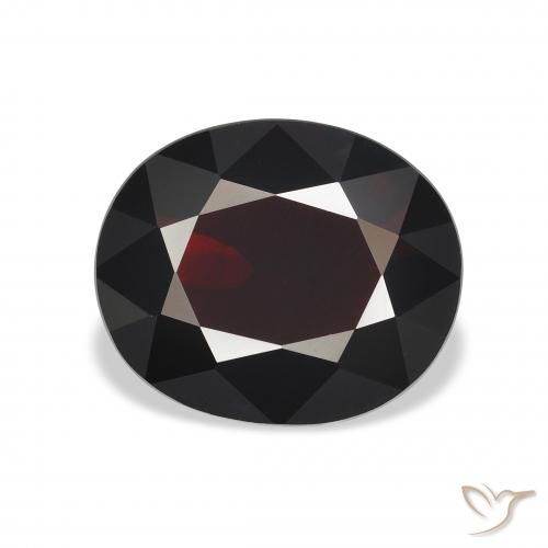 3.57ct 자연스러운 다크 레드 알만딘 석류석, 타원형, VVS-VS