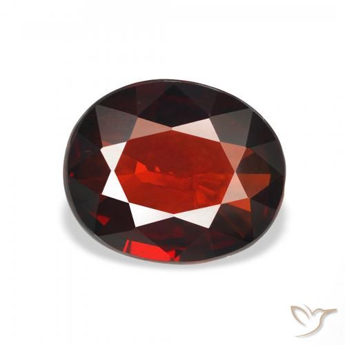 3.19ct 자연스러운 다크 레드 알만딘 석류석, 타원형, VVS-VS
