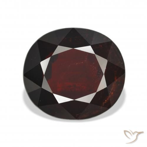 18.33ct 자연스러운 검붉은색 알만딘 석류석, 타원형, VVS-VS