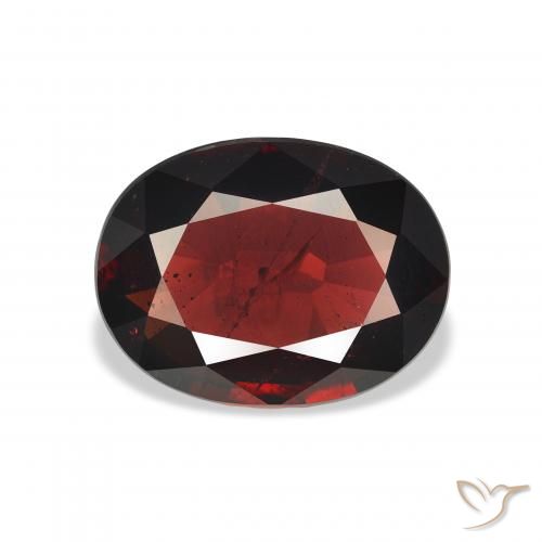 4.83ct 자연스러운 딥 블러드 레드 알만딘 석류석, 타원형, VS
