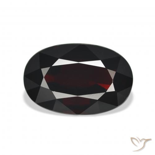 11.55ct 자연스러운 검붉은색 알만딘 석류석, 타원형, VVS-VS