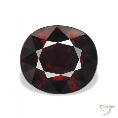 7.90ct 자연스러운 다크 레드 알만딘 석류석, 타원형, VVS-VS