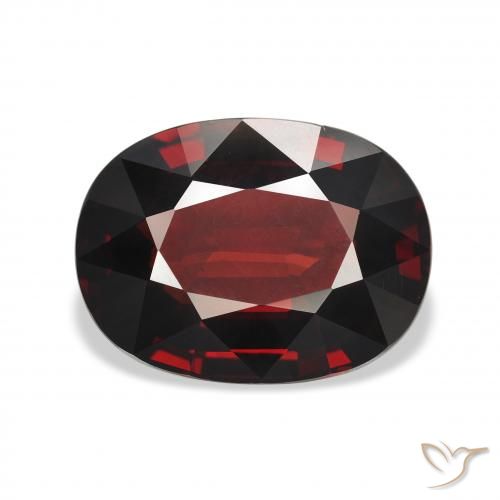 6.71ct 자연스러운 다크 레드 알만딘 석류석, 타원형, VVS-VS