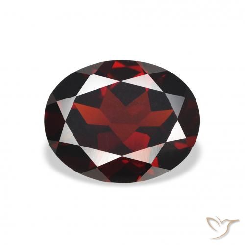 2.83ct 자연스러운 딥 레드 알만딘 석류석, 타원형, VVS-VS