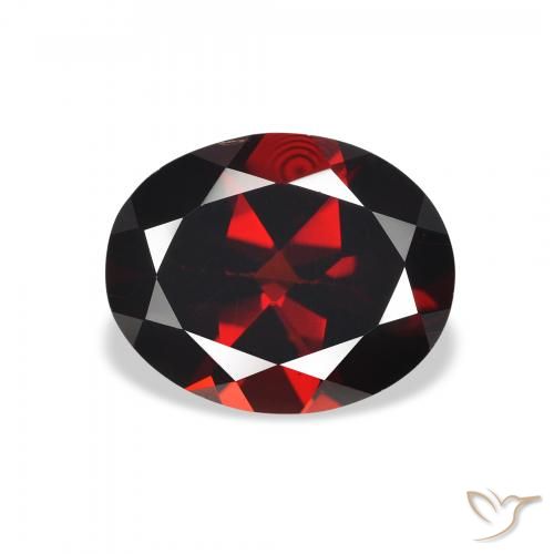 2.92ct 자연스러운 딥 레드 알만딘 석류석, 타원형, VVS-VS
