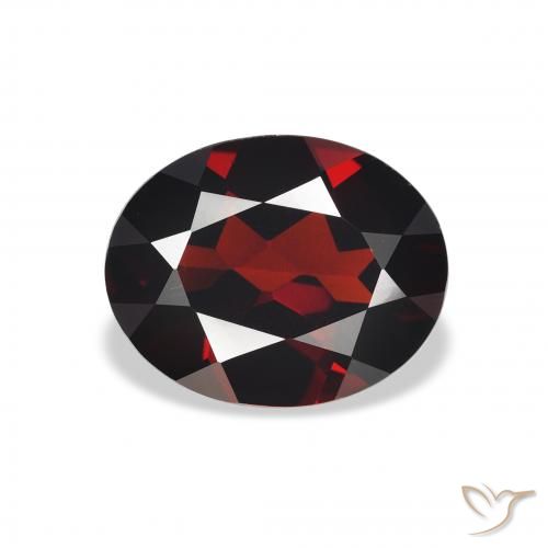 2.87ct 자연스러운 딥 레드 알만딘 석류석, 타원형, VVS-VS