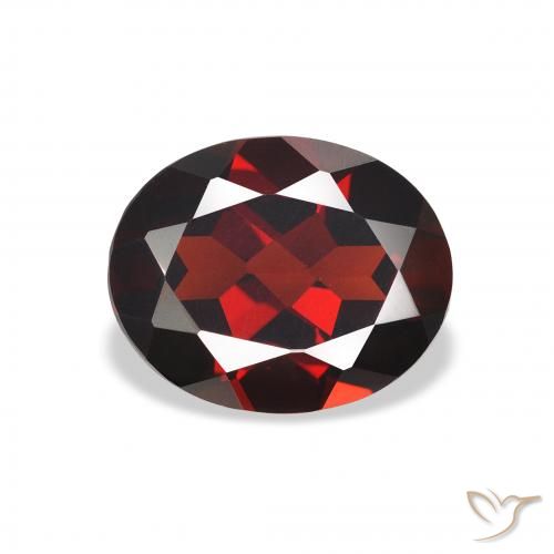 3.17ct 자연스러운 다크 레드 알만딘 석류석, 타원형, VVS-VS