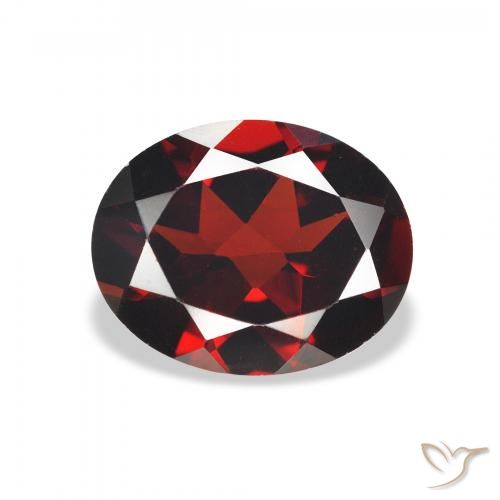 2.83ct 자연스러운 딥 레드 알만딘 석류석, 타원형, VVS-VS